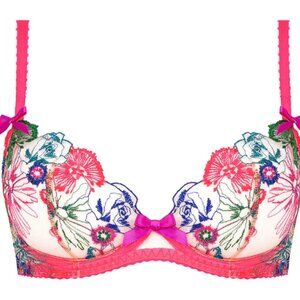 Agent Provocateur Zuri Bra in Hot Pink Multi